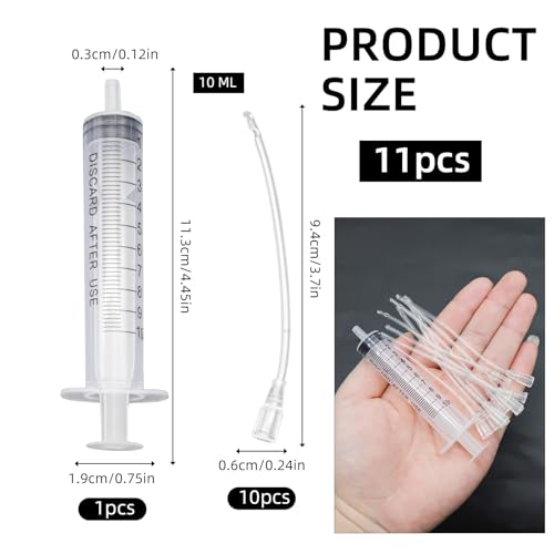 Spritzen 10ml mit 10 Stück Schlauch,Jungvögel Feeder Set,Spritze Mit Schlauch,Tauben Zubehör,Baby Vögel Papageienverfügung,Handfütterungswerkzeug,Für Füttern Wasser Milchvögeln Papageien Kleines