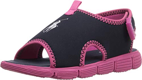 Polo Ralph Lauren Kids Wave Croft II N Stretch PU/P Sport Sandal (Toddler)