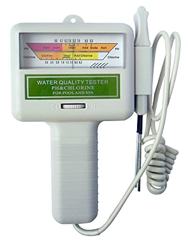 well2wellness® Elektronischer Pool Wassertester Pooltester für Chlor + pH