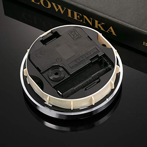 Hicarer 3-1/2 Inch (90 Mm) Quartz Clock Fit-Up/Insert With Arabic Numeral, Quartz Movement (Silver Rim) #TOP4