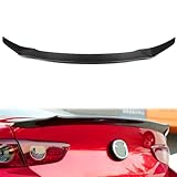 SCITOO Carbon Fiber Spoiler for 2019-2021 for Mazda 3 Alexa Sedan Trunk Spoiler Roof Lip Kit, Rear Spoiler Wing, Car Rear Spoiler Exterior Rear Spoiler Kit (Glossy Black)