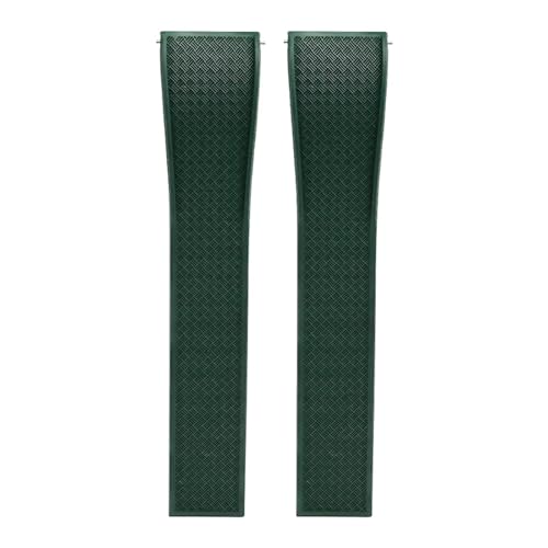 [-ł] 18mm 19mm 20mm 21mm 22mm tbfSXgbv FKM IK ZCR[ EHb`oh NCbN[X \tg Y uXbg EHb`ANZT[(Dark green-No buckle,21mm)