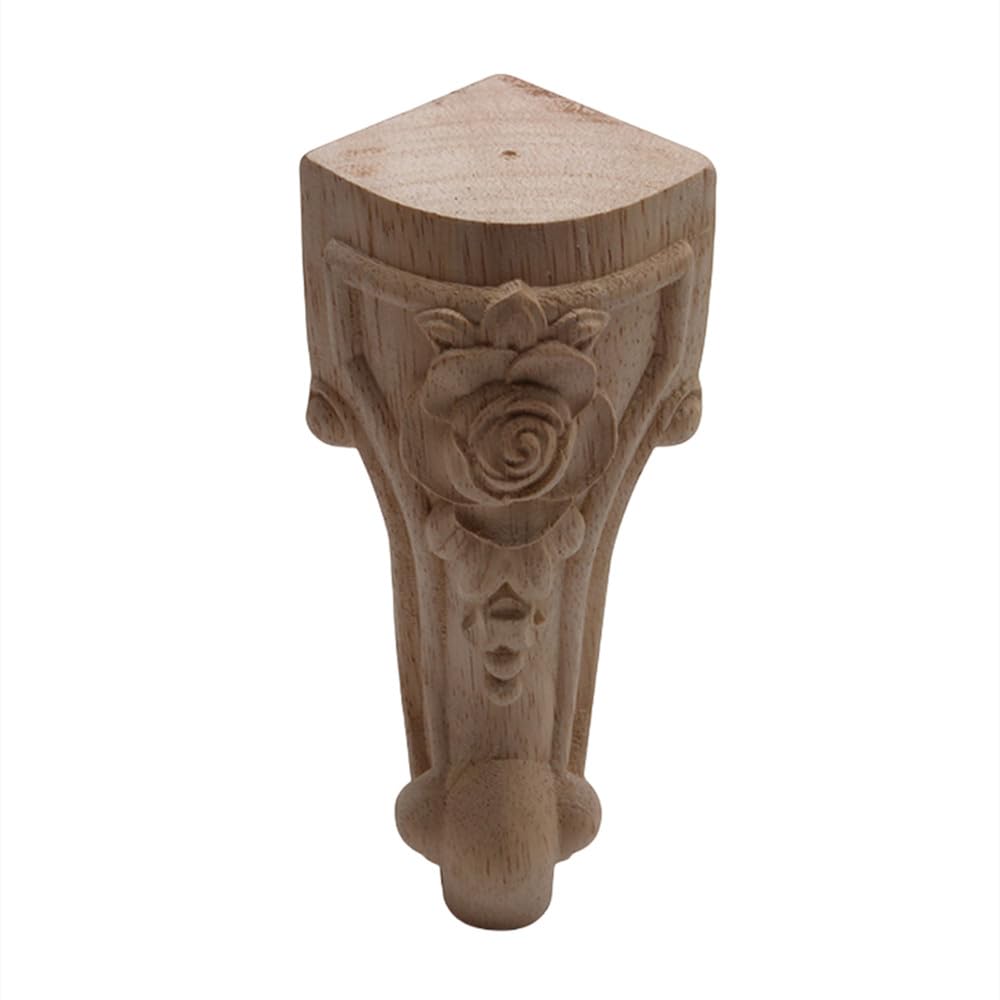 Aplique de madera tallada de 14,3 cm de estilo antiguo para decorar muebles