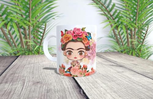 Taza Frida, Pies para que los quiero si tengo alas para vola. Ideal para regalo dia de la madre, aniversario.