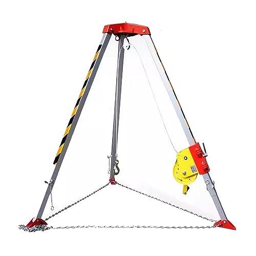 Kit di protezione anticaduta in alluminio ad alta resistenza con treppiede e sistema di salvataggio retrattile per lavori in altezza, spazi ristretti e scogliere - Attrezzatura di sicurezza