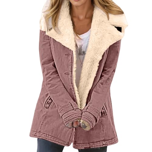 Veste polaire à manches longues de mi-longueur style décontracté pour femme