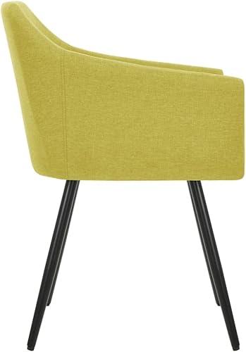 Miniatura 4 de Sillas de comedor 2 piezas de tela verde, asientos únicos, sillas de comedor de cocina para comedor diario o eventos especiales como reuniones,