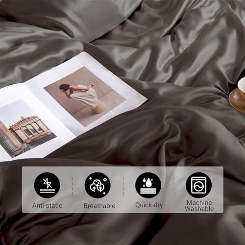 Housse de couette 100% soie mûrier respirante King Size 22 mommes YZCIS - 5