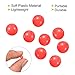 PATIKIL 6mm Luminous Fishing Beads, 200 Pieces Soft Plastic Glow Fishing Bait Eggs Rig Bead Tackle Tool Round, Red