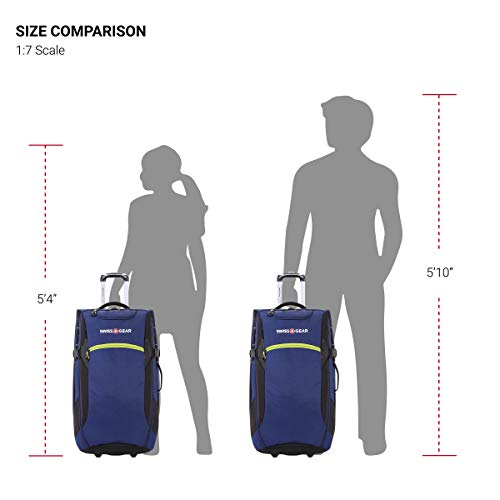 SwissGear 6532 Extra Large Lightweight Rolling Duffel, 8-Day Capacity, Soft-Shell Luggage, Men's and Women's - Blue/Green - Image 6