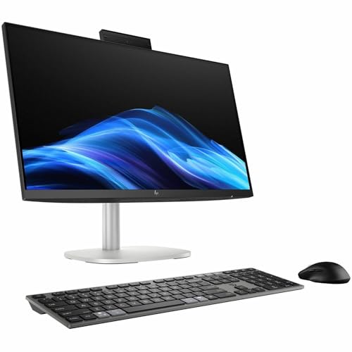Image of HP EliteStudio 8 AiO G1i All-in-One Desktop Computer - Intel Core Ultra 5 235 - vPro Technology - 32 GB RAM - 512 GB SSD - 23.8 inch Full HD - Pike Silver - Intel Q870 Chip - 1920 x 1080 - Windows 11 Pro
