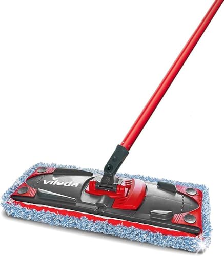 Vileda Ersatzbezug Bodenwischer, Wei&szlig;-Blau-Grau, 0.12 kg (Packung mit 2)