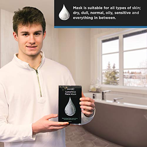 Shape28 Luxurious Face Mask For Men Skin Care Deep Cleansing Hydrating Face Mask Sheet 10 Sheets Minimize Pores Anti Aging Facial Mask #TOP5