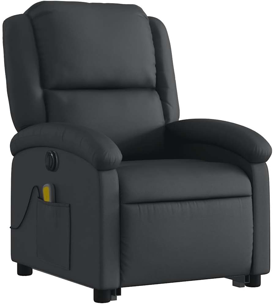 Diagram showing the side control panel and the chair's reclining motion