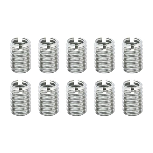 ZMZaoan Inserto de rosca, 10 unidades de tornillos de Insertos Roscados - Acero Inoxidable, Inserto Filettato para Reparación de Roscas, Métrico para Automóviles y Turbinas de Vapor (M10 a M8)