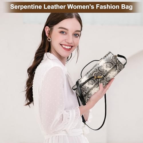 Image of Women's Crossbody Handbags,Fashion Snakeskin Pattern Clutch Handbag, Evening Bag Shoulder Bag