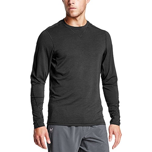 MISSION Men's Vapor Active Amplified Merino Long Sleeve Shirt, Moonless Night, Large