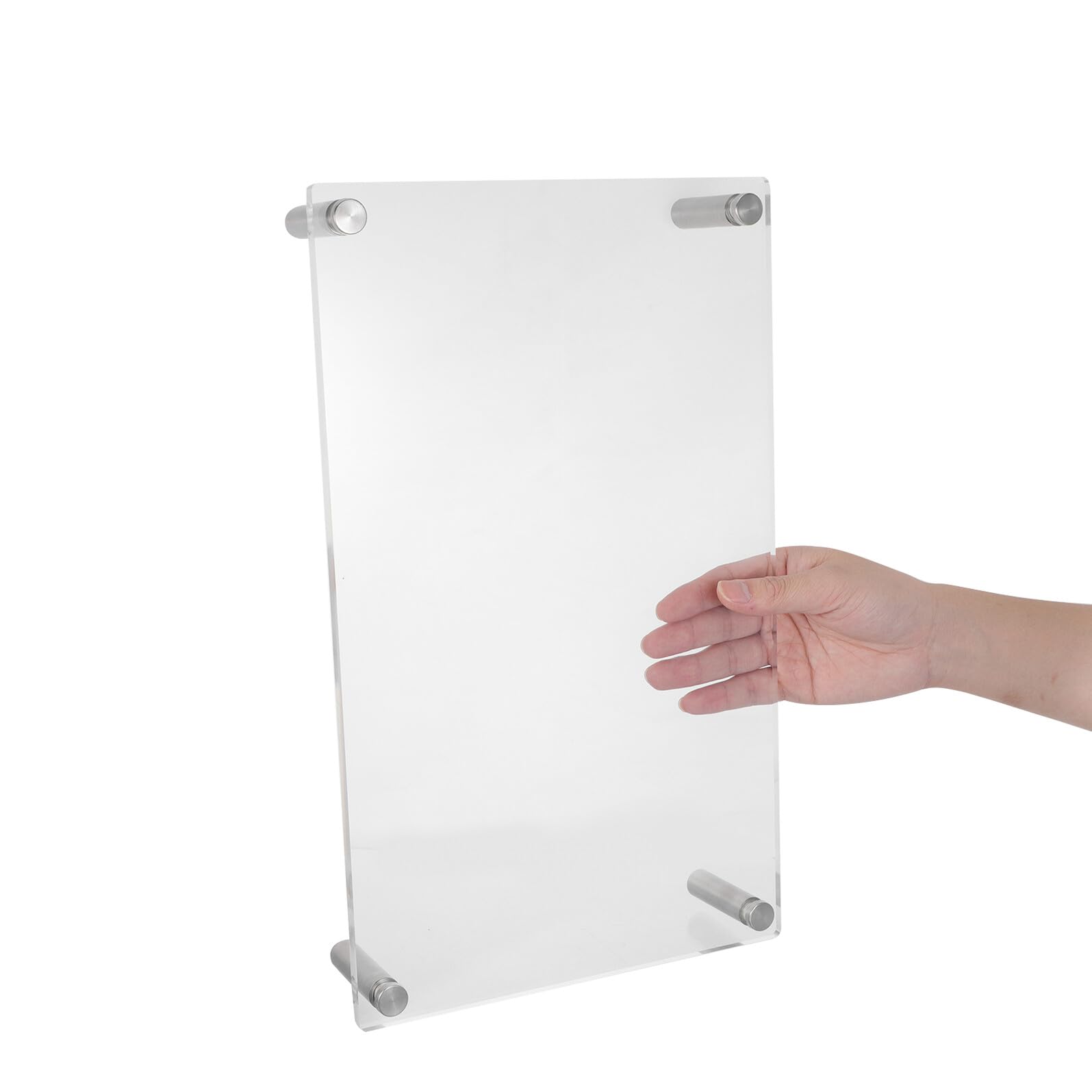 Supporto per Monitor in Acrilico Trasparente da Tavolo | Scaffale per Monitor, Gambe Smontabili, Uso Casa e Ufficio, per Schermo Piatto e Stampante
