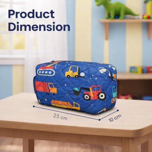 Image of Travel Organizer | Multipurpose All-in-One Compact Durable, Lightweight, Waterproof, Bag | Travel Friendly Pouch | Ideal for Stationary, Medicines, Accessory (Transport Print)