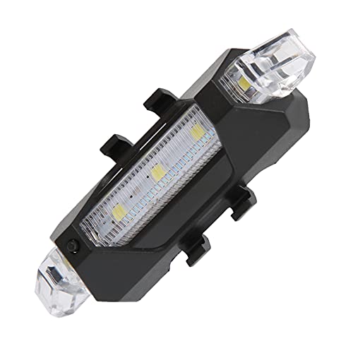 RiToEasysports Luz Trasera de Bicicleta, Luz de Advertencia LED Recargable por USB con 4 Modos, de Seguridad Impermeable para Ciclismo, Correr, Acampar (White)