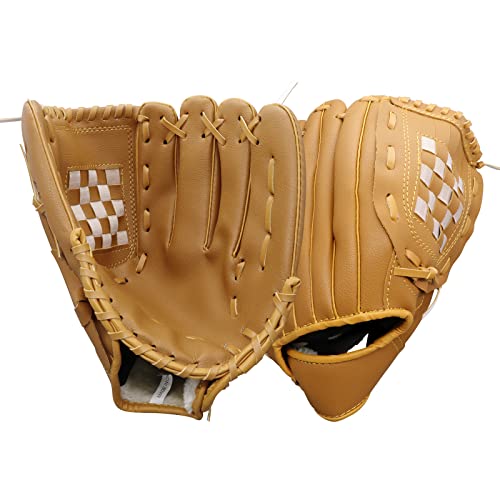 Aoutacc Baseball Gloves Softball Glove,12.5 Player Preferred Wear-Resistant Pu Material Softball Fielding Glove,Left Hand Gloves Right Hand Throw For Youth Adult Beginner Infielder-Brown Infield #TOP22