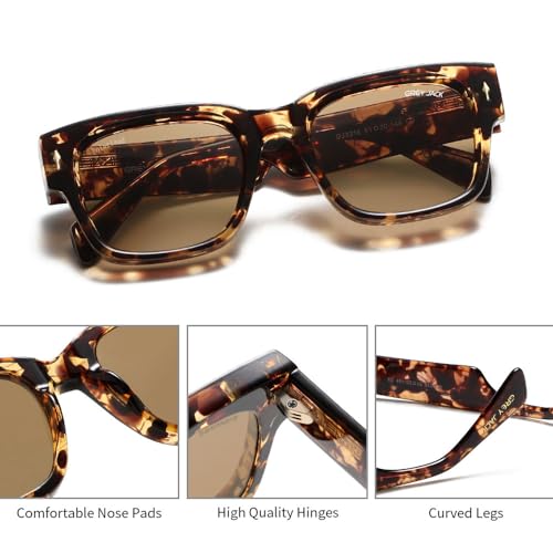 Image of grey jack 100% UV Protection Shades Retro Polarized Sunglasses for Men Women Branded Stylish Design Glasses 3316
