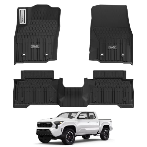 Image of 3W Floor Mats for Toyota Tacoma Hybrid 2024-2026 with Metal Pedals