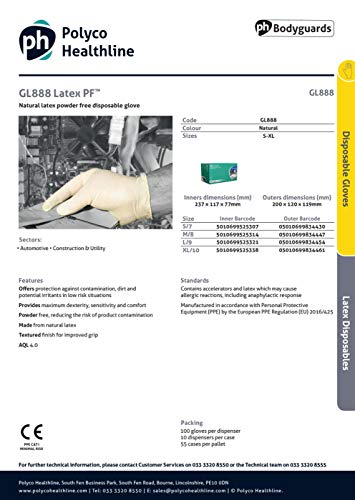 B M POLYCO LTD Bodyguards GL8885 Guanti in Lattice...