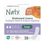 Naty Salvaslip Large | 100% cotone biologico certificato a contatto con la pelle | Delicato sulla pelle | Senza profumo, 0% plastica convenzionale | Confortevole & traspirante | 28 pezzi