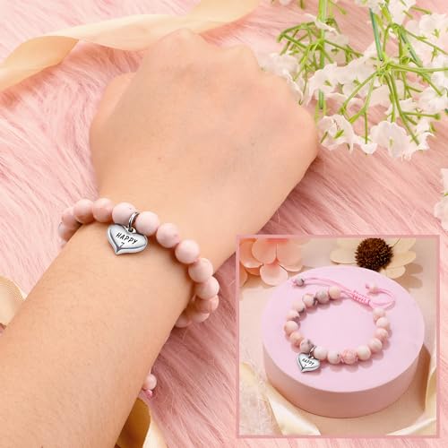 Image of Sereney Birthday Gifts for Girls, Beaded Bracelets as 1 /2 1 2 3 4 5 6 7 8 9 10 11 12 13 14 15 16 Year Old Birthday Gift, Adjustable Cross /Pearl Bracelet as Happy Birthday Gifts for Daughter