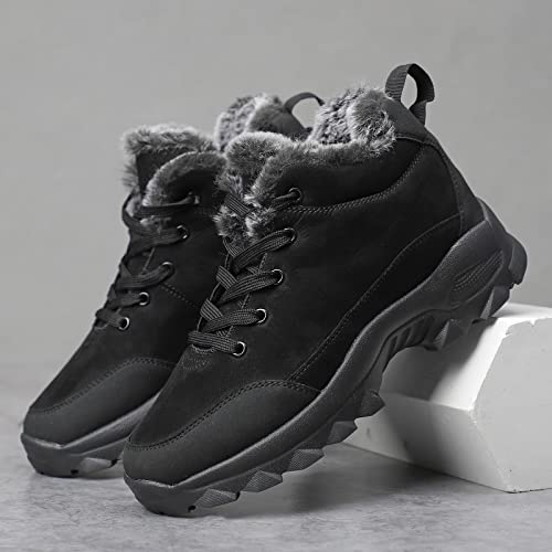 Image of SNEKARMIN Men Snow Boots Outdoor Shoes For Male Thick Sole Sneakers for Men Winter Shoes Botines Tenis Keep Warm Fluff Mens Ankle Boots