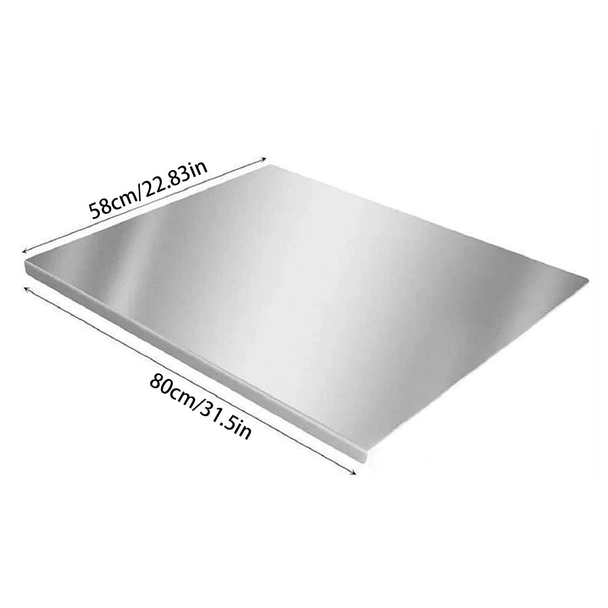 Tagliere extra large in acciaio inox, 58 x 80 cm, resistente, per la preparazione degli alimenti da cucina, per cuocere e cucinare