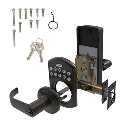 Signstek Keypad Entry Lever Door Lock With Led Backlit Keypad Password/Key Accessibles, Oil Rubbed Bronze #TOP5