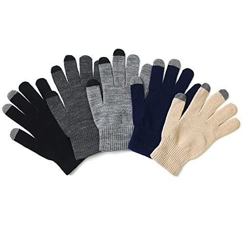 1 Pair Gloves Mittens Stretch Smartphone Texting Touch Screen One Size Insulated #TOP27