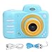 PUSOKEI Fotocamera Giocattolo per Bambini a Doppia Lente Anteriore/Posteriore, Schermo Full HD da 2,4 Pollici 1080P Fotografia Video Video Fotografico 1080P, con Guscio Antiurto(Blu)