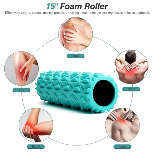 5-in-1-Foam-Roller-Set-Trigger-Point-Foam-Back-Roller-Muscle-Roller-Stick-Massage-Ball-Stretching-Band-for-Deep-Muscle-Massage-Pilates-YogaFitness-Exercise-for-Whole-Body-Release