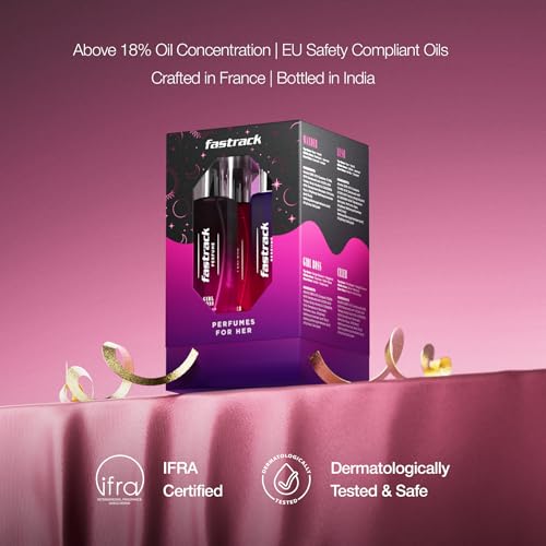 Image of Fastrack Perfume Gift Set for Women | 4 X20 ml Perfumes | Floral & Fruity Perfumes | Best gift pack for women |IFRA certified