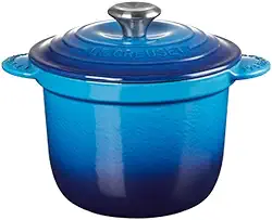 PANELA LE CREUSET DE ARROZ EVERY COM TAMPA INTERNA 18CM FERRO ESMALTADO AZURE BLUE 41110182200460