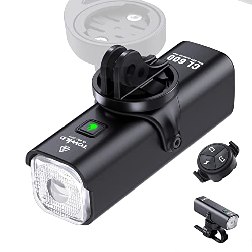 TOWILD CL600 Bike Lights for Night Riding,Compatible with Garmin/GoPro Mount,600