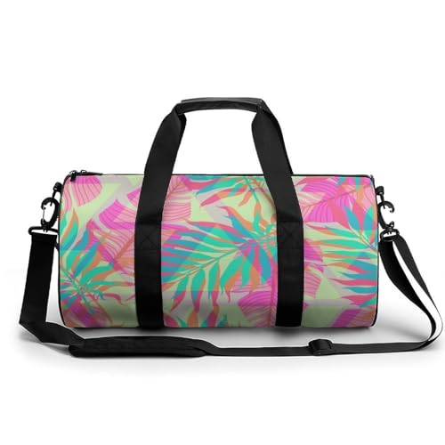 Duffel bag camping randonnée rose feuille de tortue