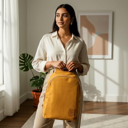 Image of DailyObjects Pedal Everyday Casual Laptop Backpack Compatible with upto 14 inch Laptop | Unisex Travel Backpack | Made of Durable Canvas Material | Zippered Compartments with Pockets