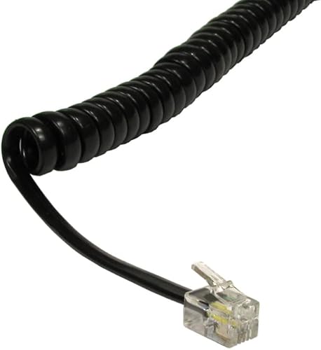 Cables Direct 3 m Essayer 60 cm Coil câble combiné RJ10 Noir – 88bcd-103 K