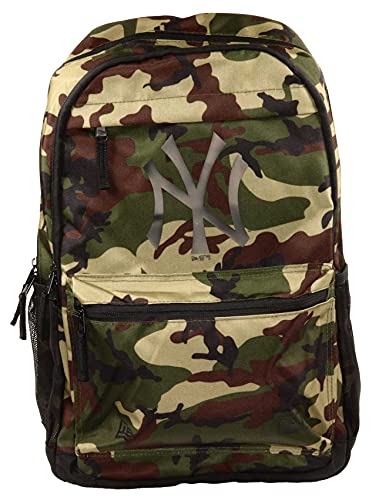 New Era New York Yankees MLB Delaware Pack All Over Print Woodland Camouflage Rucksack - One-Size