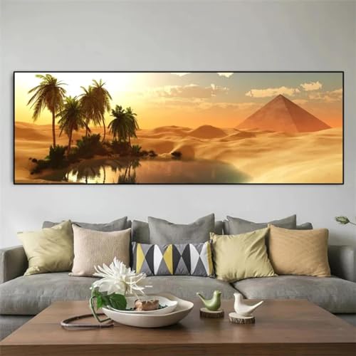 Coucher de soleil sable tableau grand format pour salon chaleureux