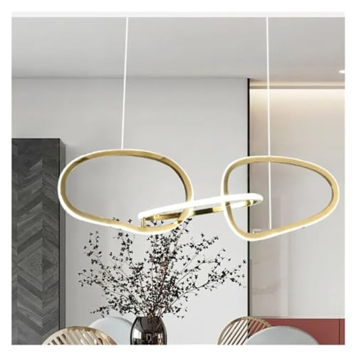 Lustre LED moderne anti-éblouissement, suspension en acier de salle à manger LWX