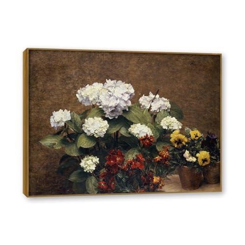 Tableaux Henri Fantin Latour pour habiller un mur vide avec cadre teck chic