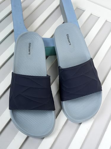 Image of Men & Boys Embossed Sliders | Soft EVA Flip Flops & Slippers