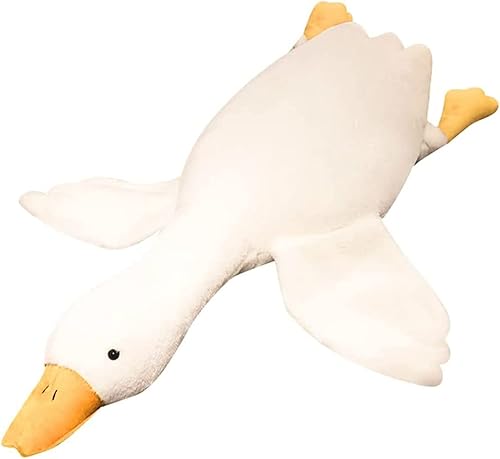 Miniatura 4 de Juguete de peluche de ganso de 63 pulgadas muy grandes animales de peluche gigantes lindos peluches suaves grandes enorme almohada de felpa Kawaii
