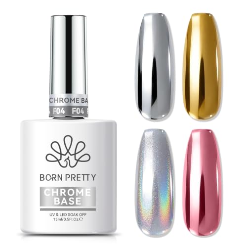 Born Pretty Gel Top Coat for Chrome Nail Powder 15ML No Wipe High Gloss
