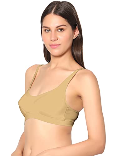 Image of Dazzle Womens Lightly Padded Minimizer Bra | Non-Wired, Moderate Coverage, Stretch Cotton, Hand Washable, Regular Wear (DB540,Pack of 2) Black Nude